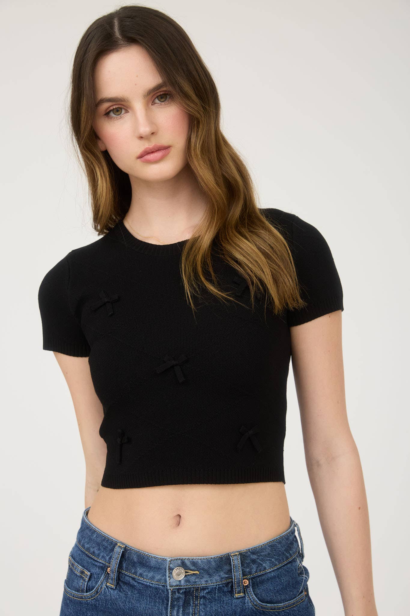 Mini Bows Crop Tee