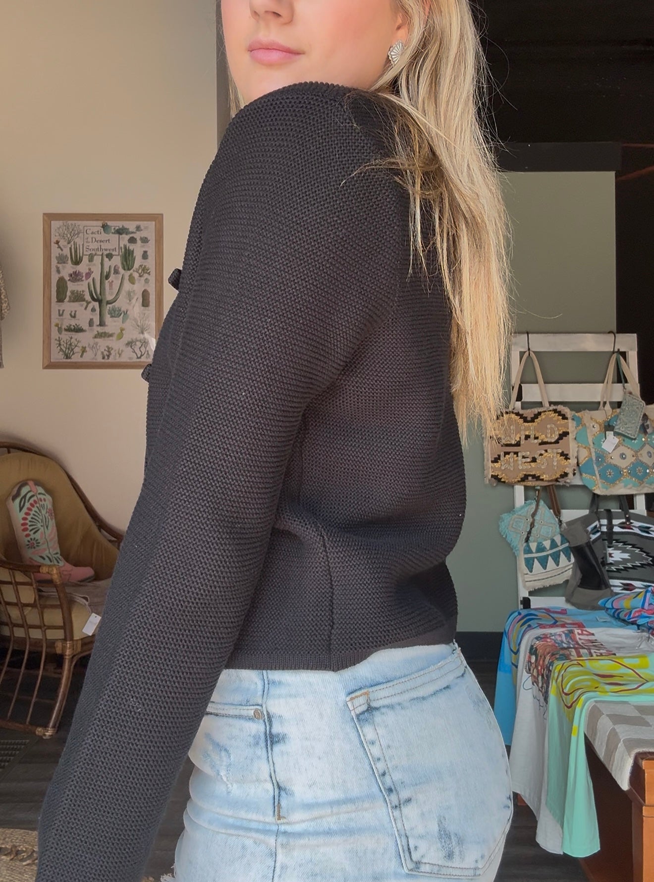 Tie Front Sweater Cardigan