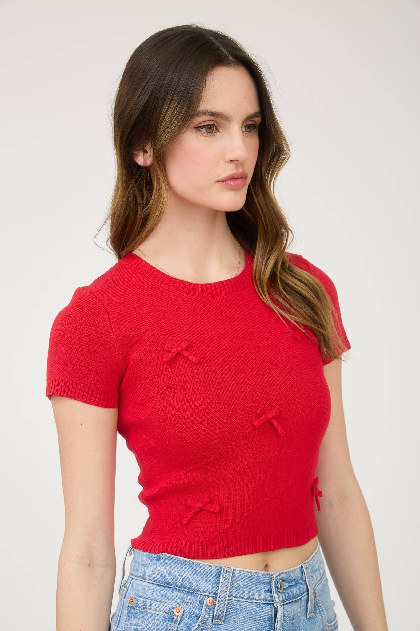 Mini Bows Crop Tee
