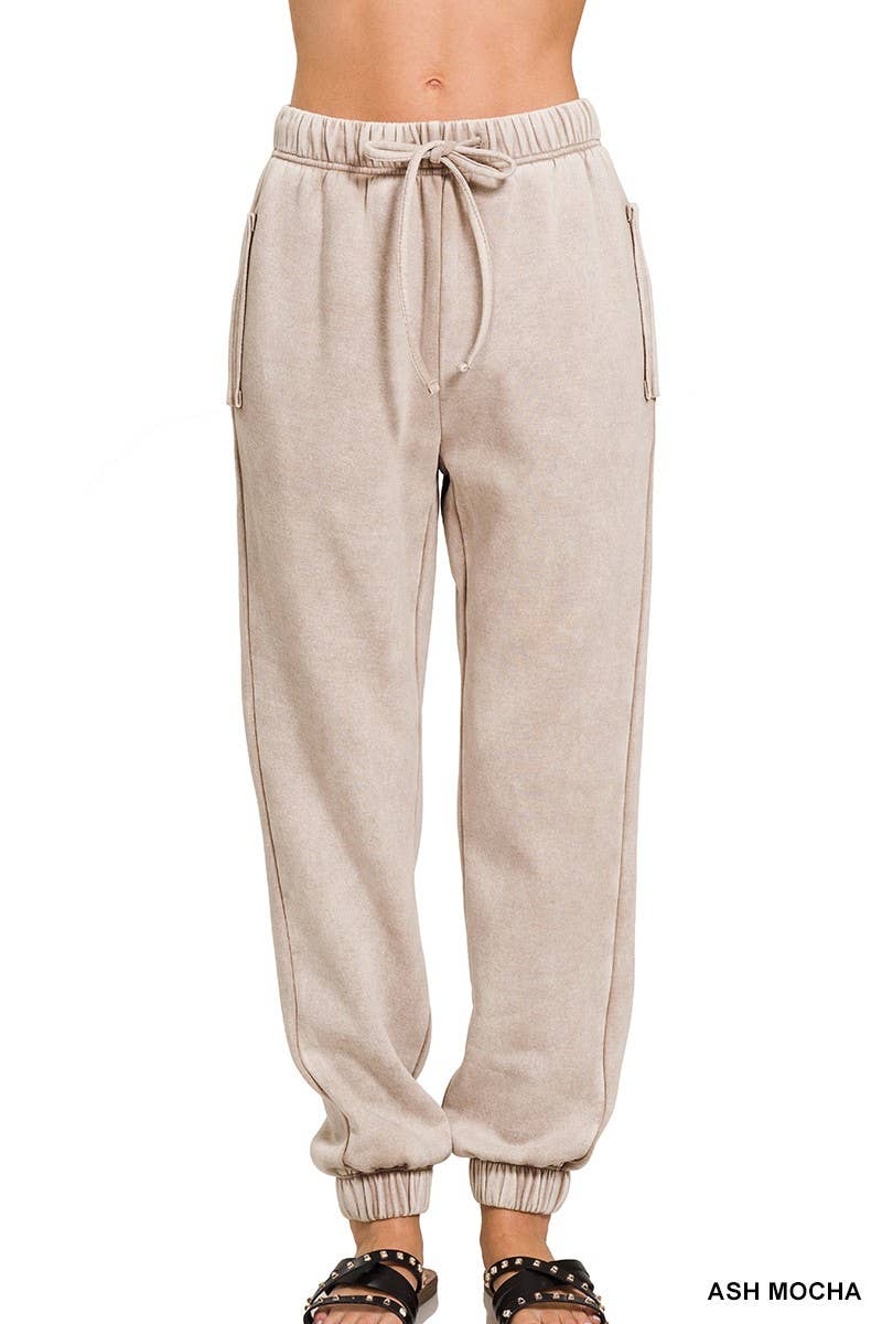 Acid Wash Fleece Sweatpants