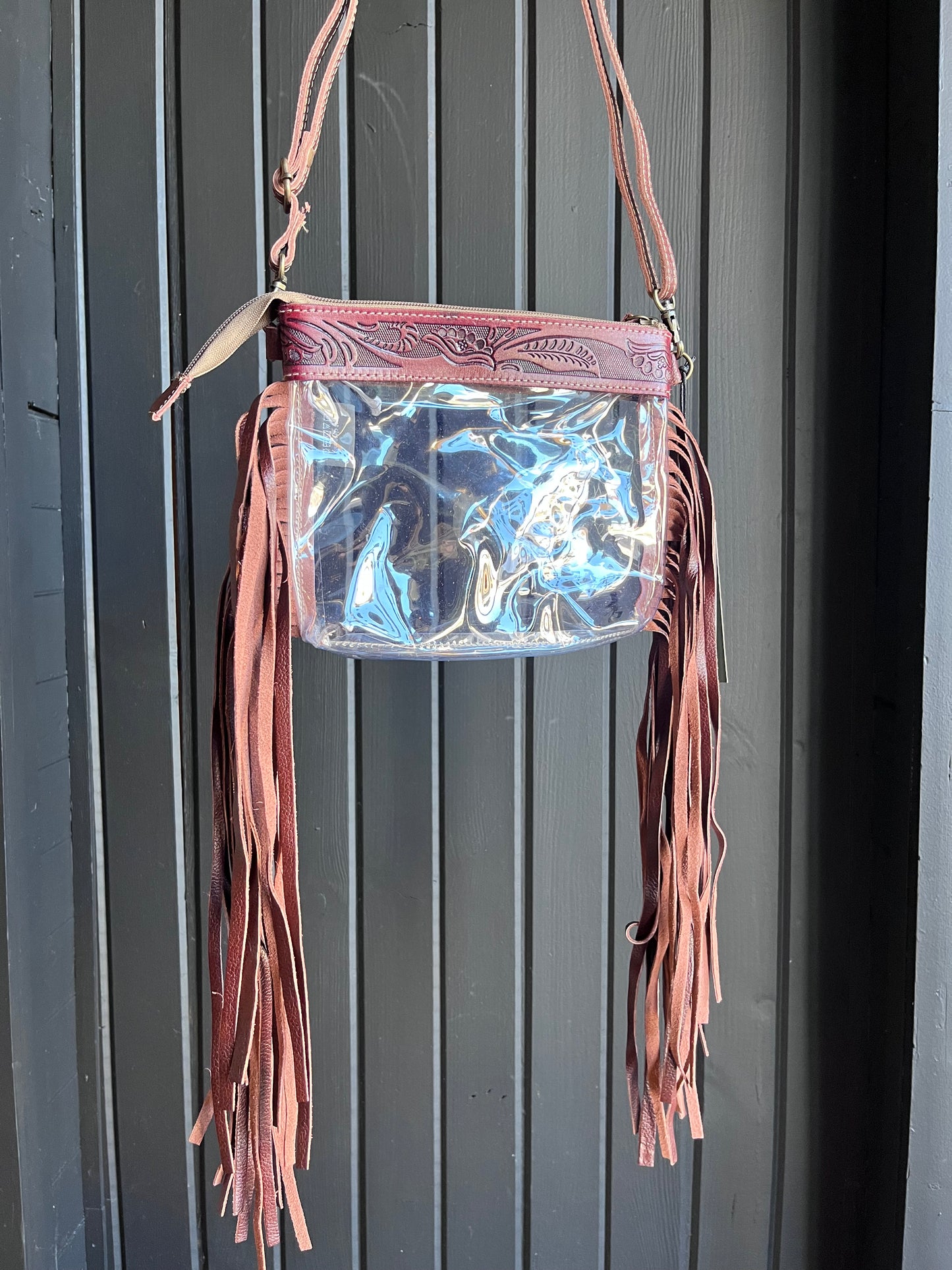 Fringe Clear Crossbody