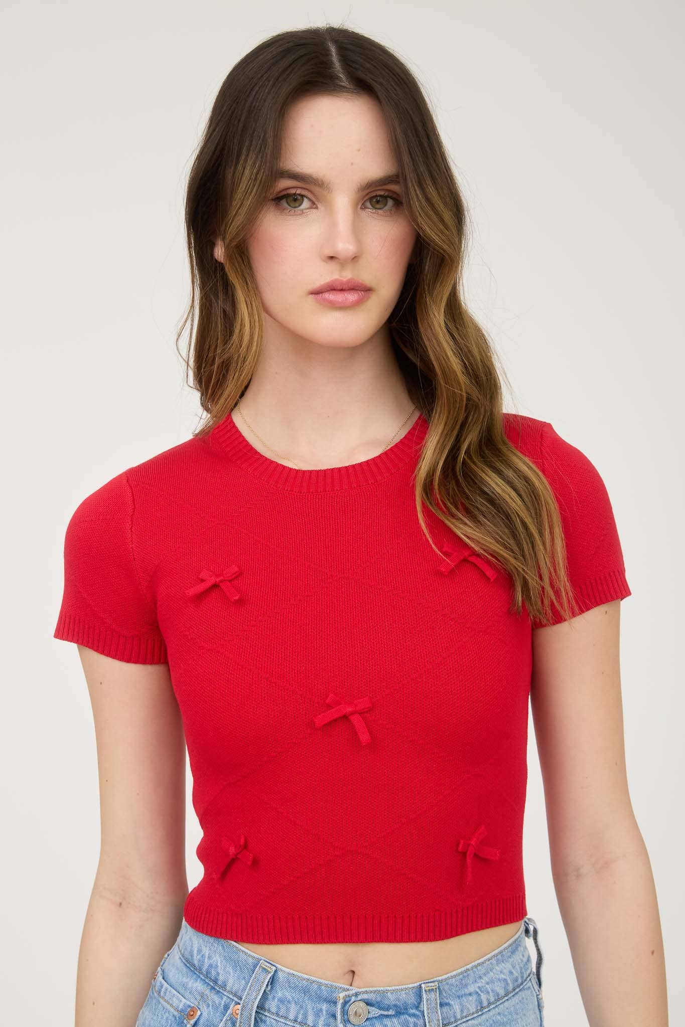 Mini Bows Crop Tee