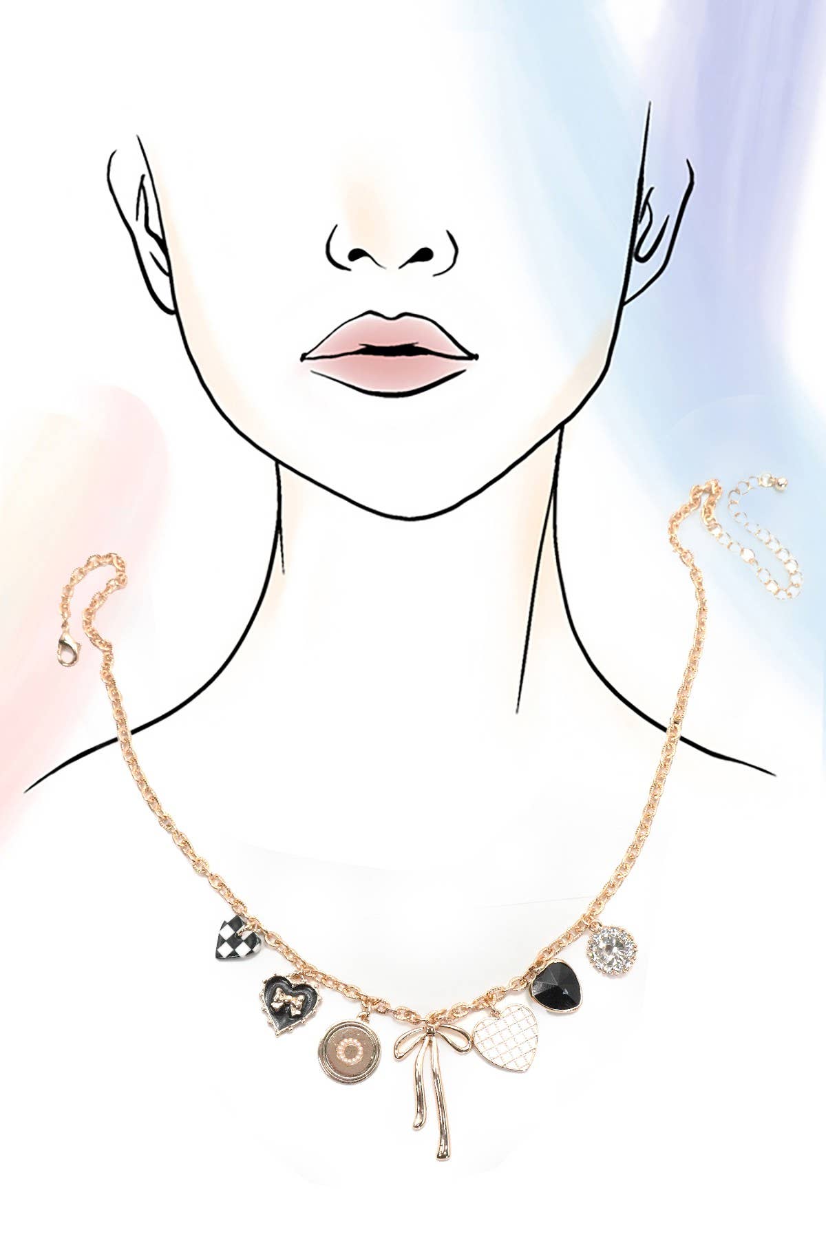 Black Charm Necklace