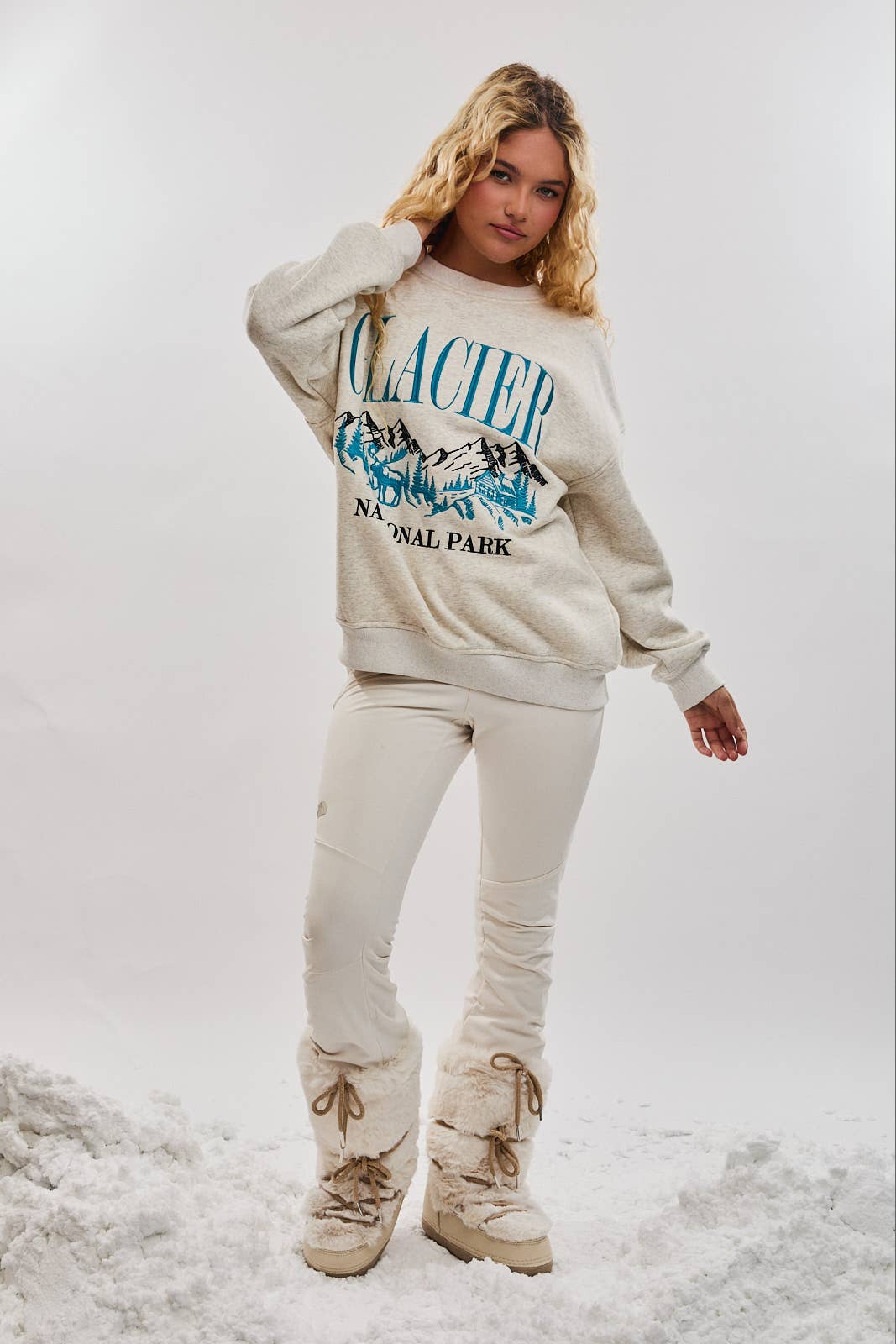 Glacier Embroidered Crewneck