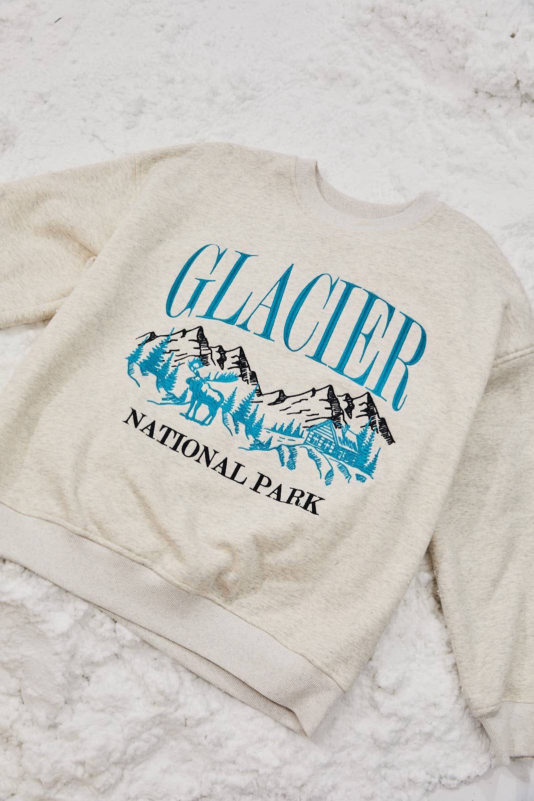 Glacier Embroidered Crewneck