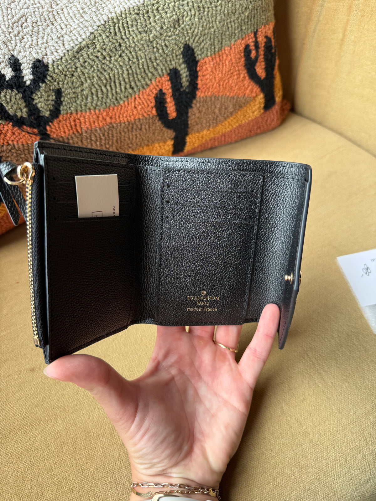 Luxury Black Button Wallet