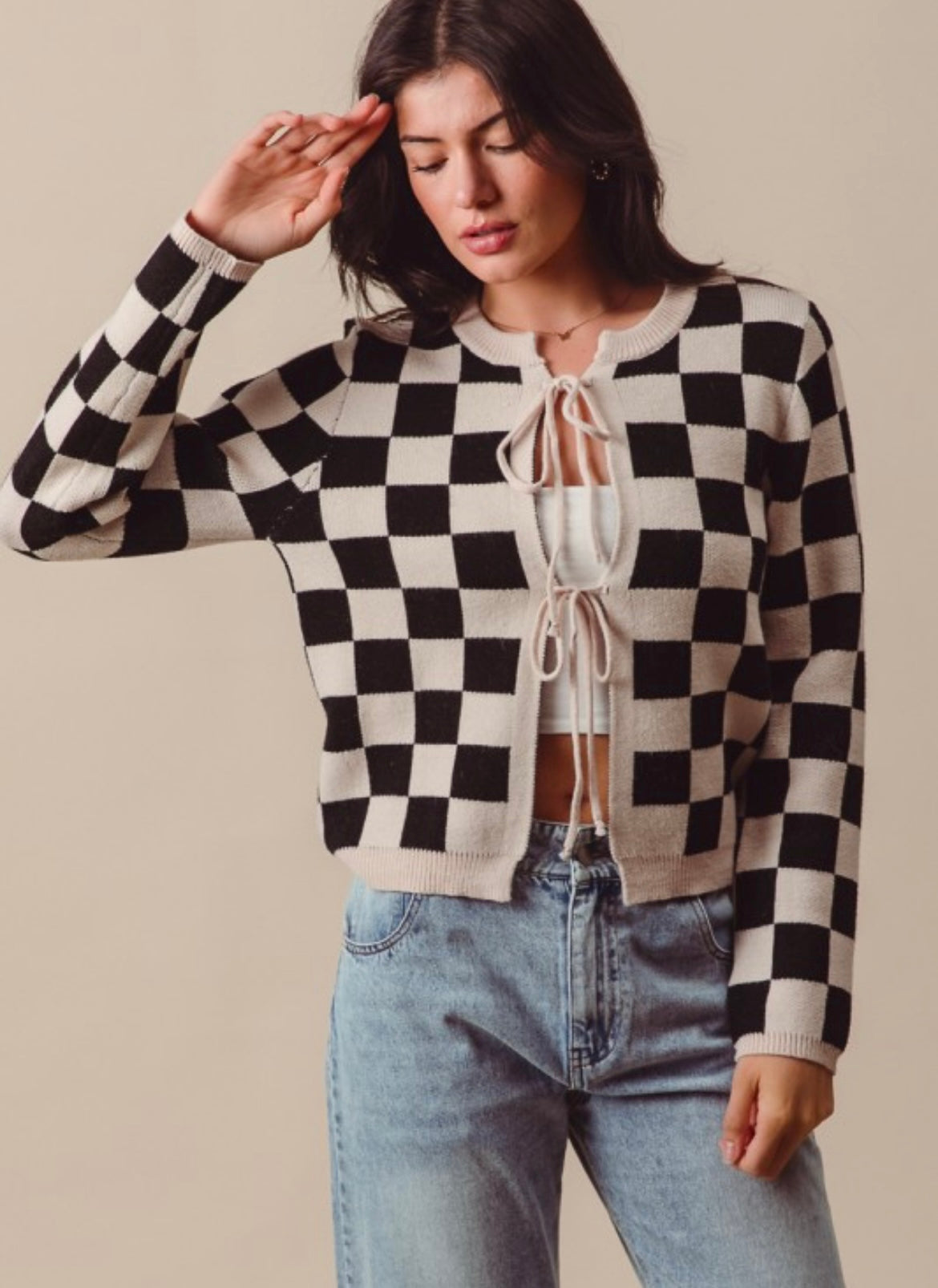 The Molly Check Sweater