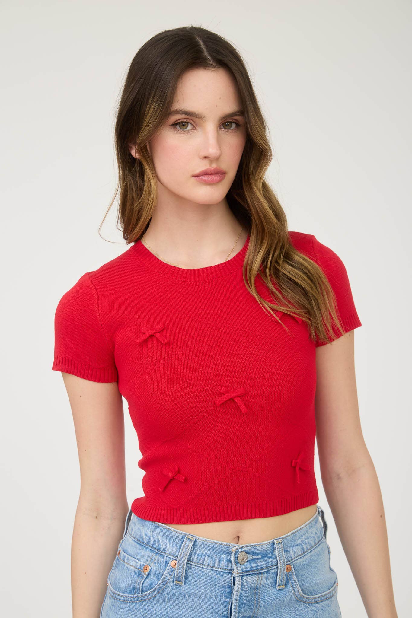 Mini Bows Crop Tee