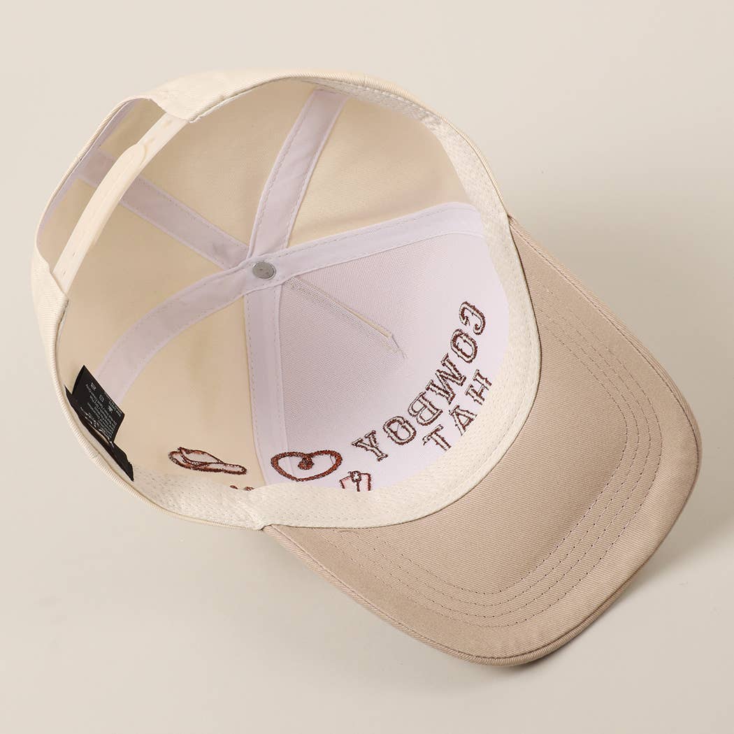 Cowboy Hat Embroidery Trucker Hat