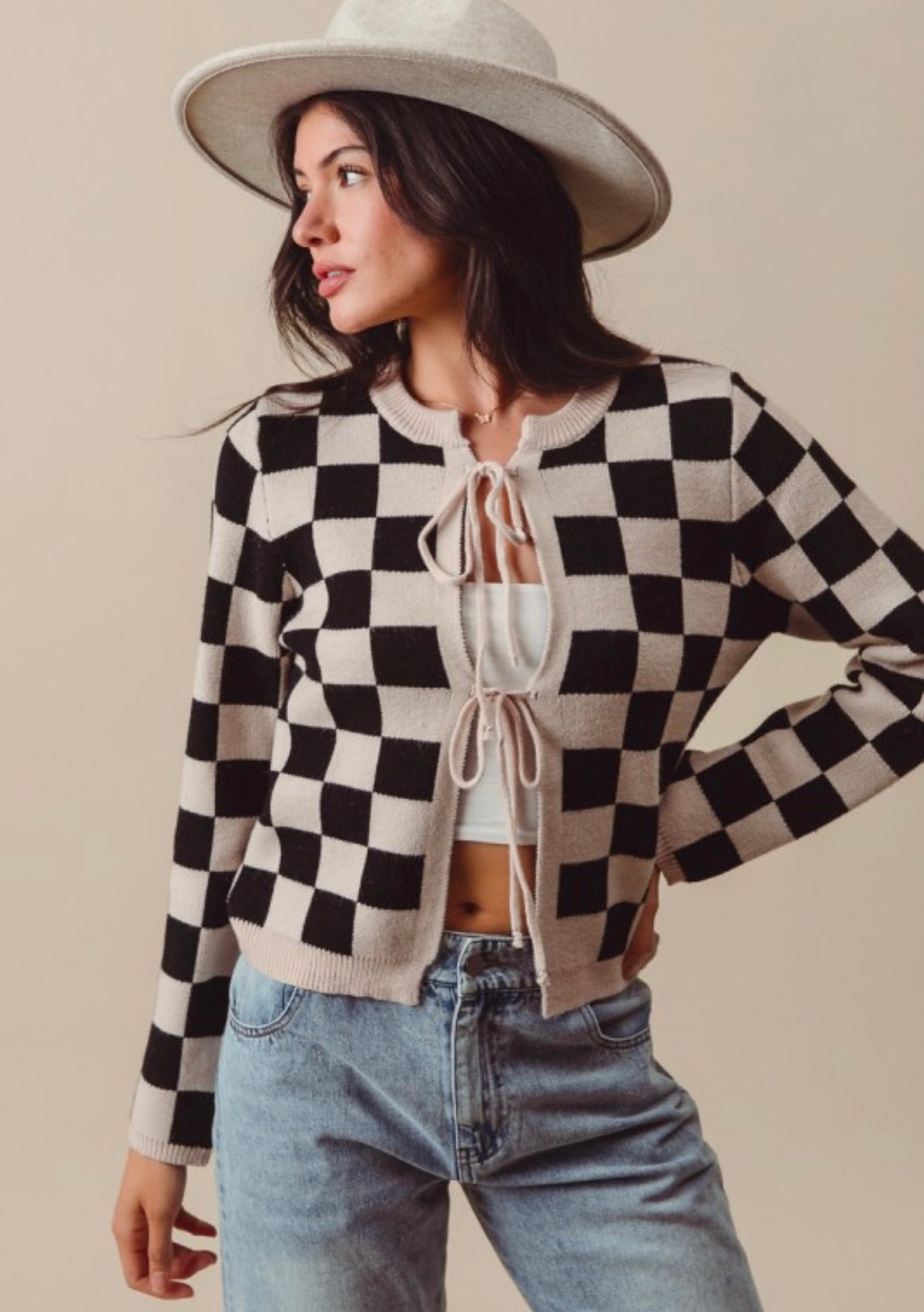 The Molly Check Sweater