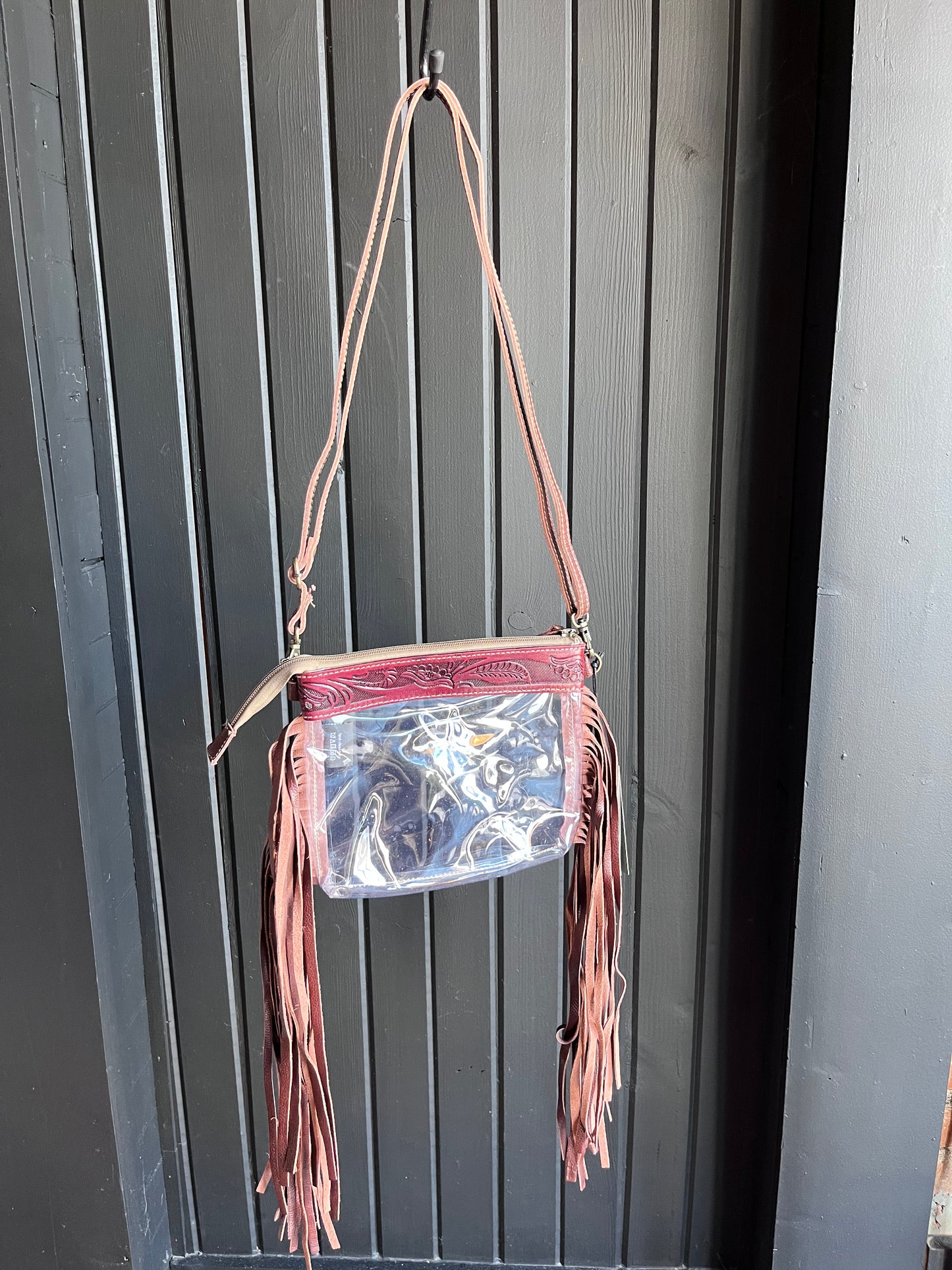 Fringe Clear Crossbody