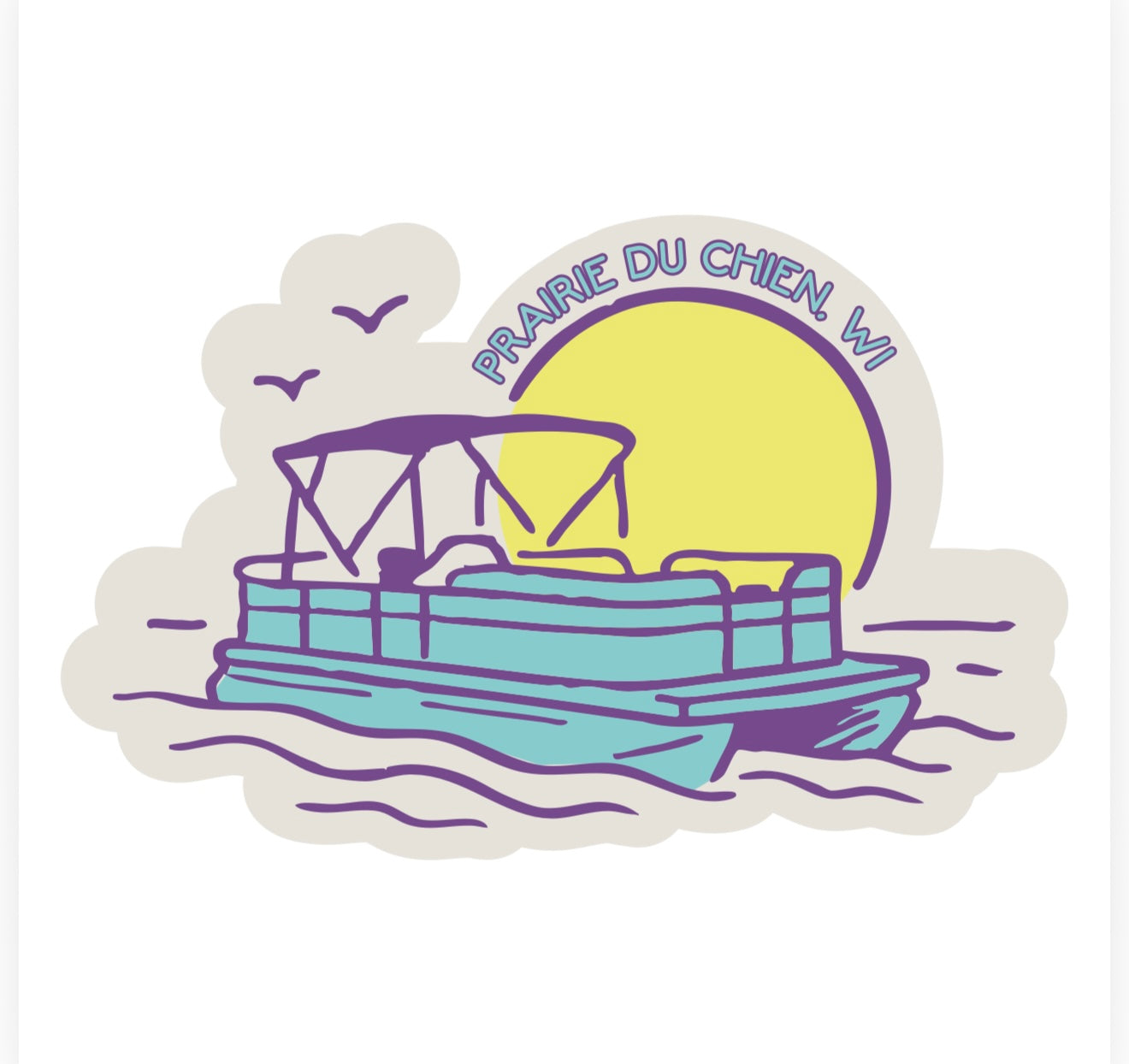 Prairie Pontoon Sticker