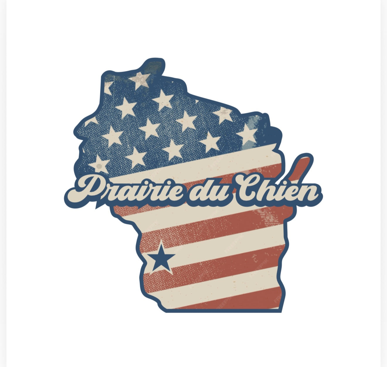 USA WI Sticker