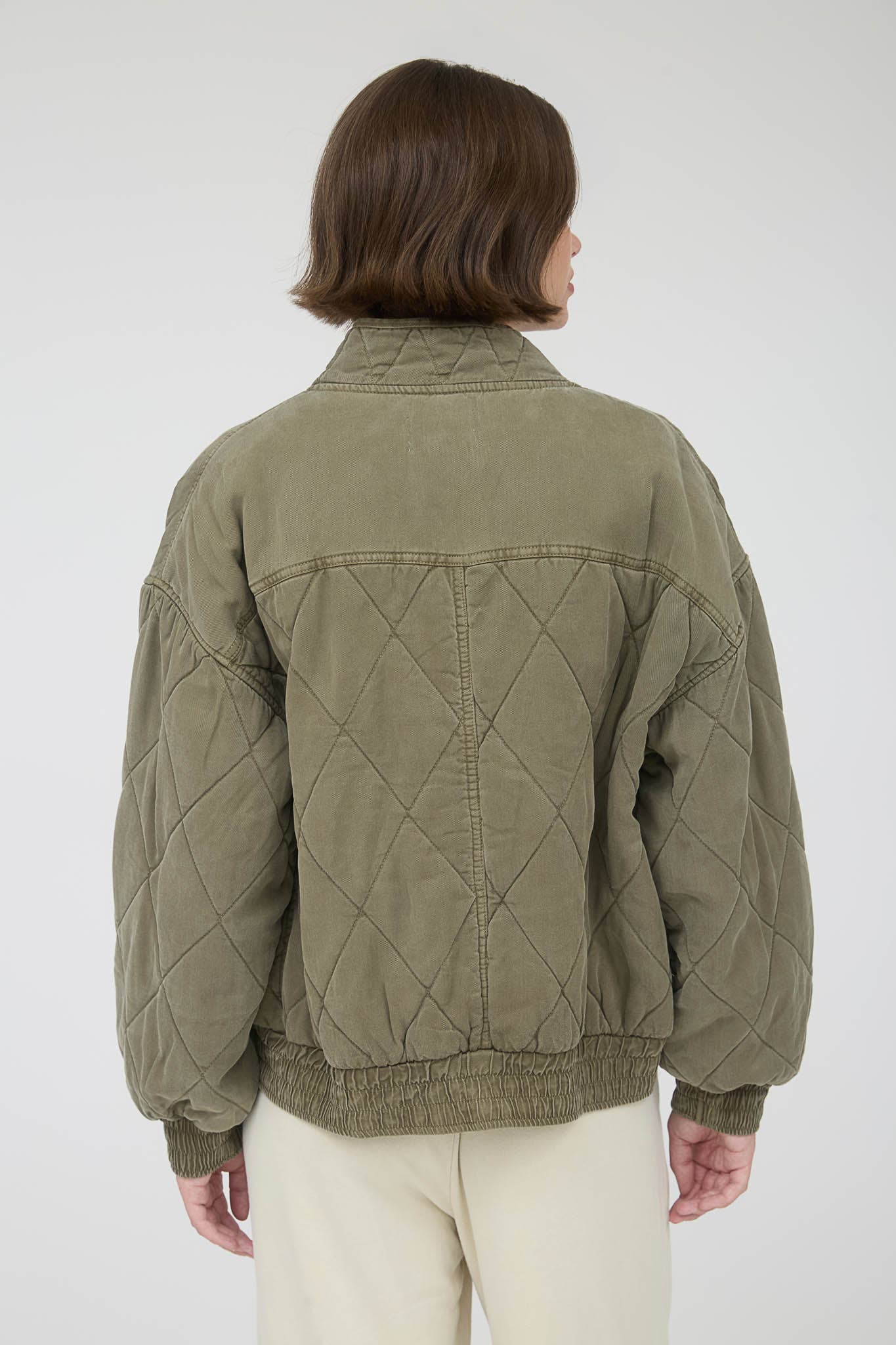QUILTED BUTTON DOWN JACKET