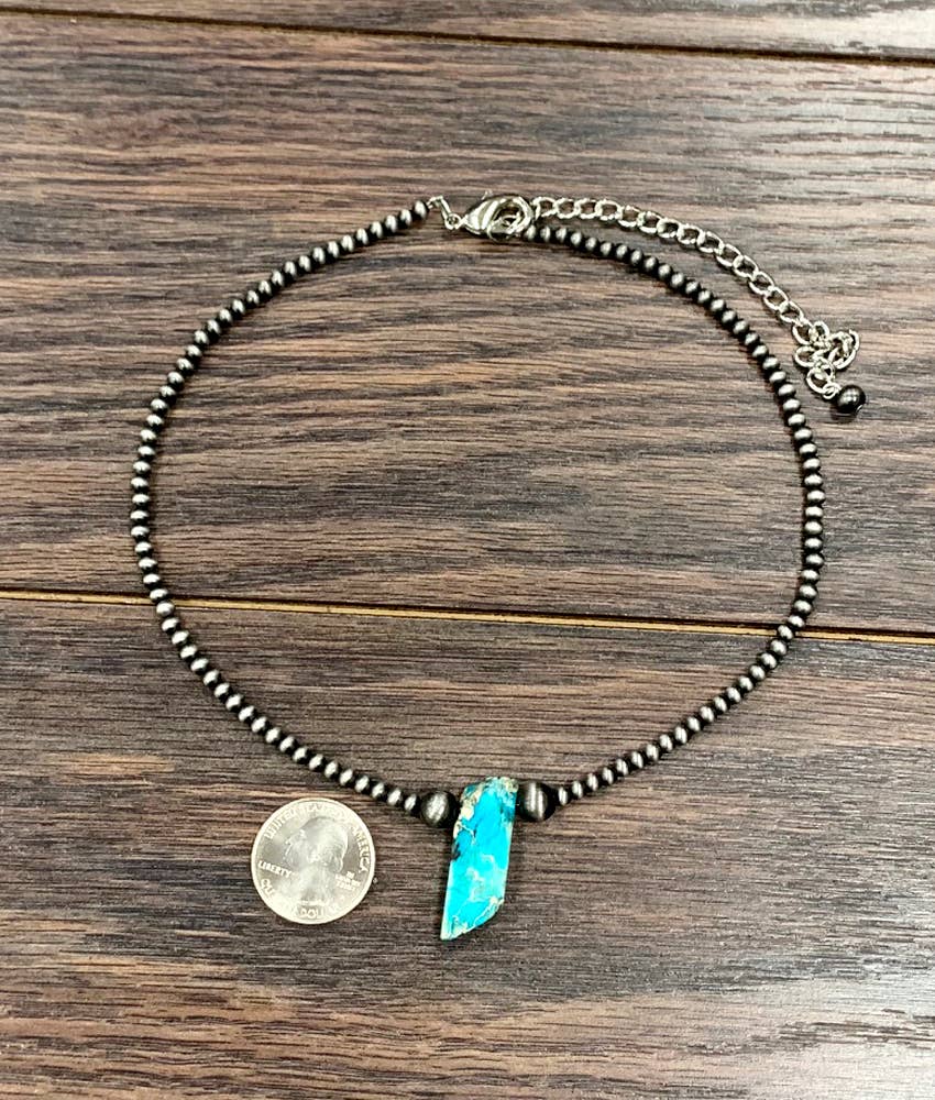 Turquoise Chip Necklace