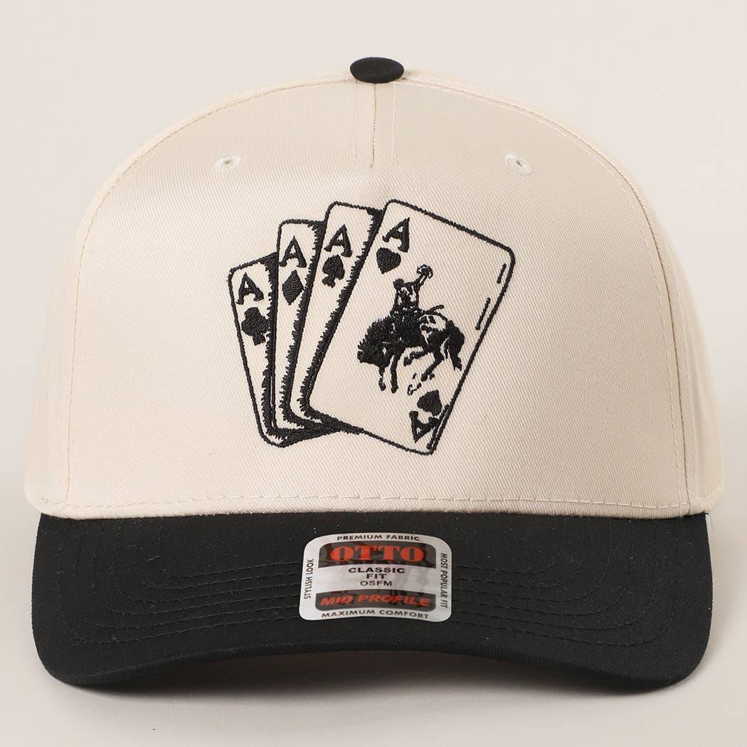 Cowboy Card Embroidered Trucker Hat