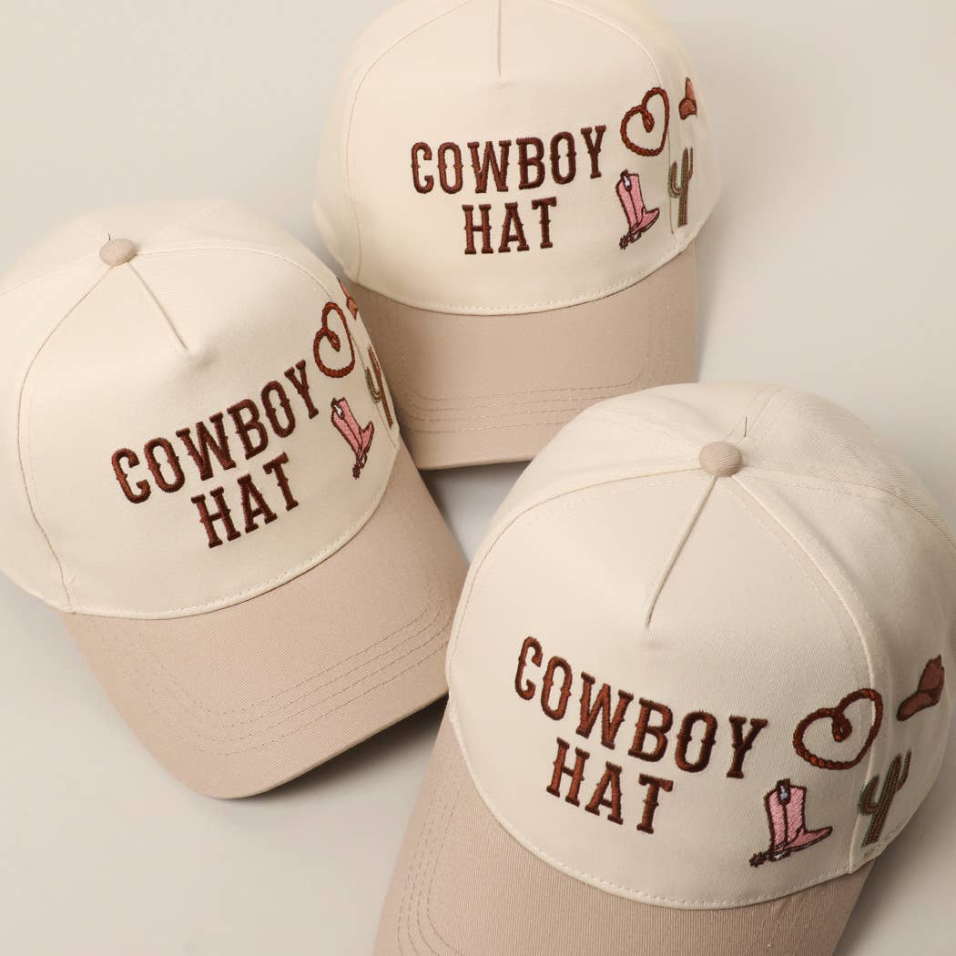 Cowboy Hat Embroidery Trucker Hat