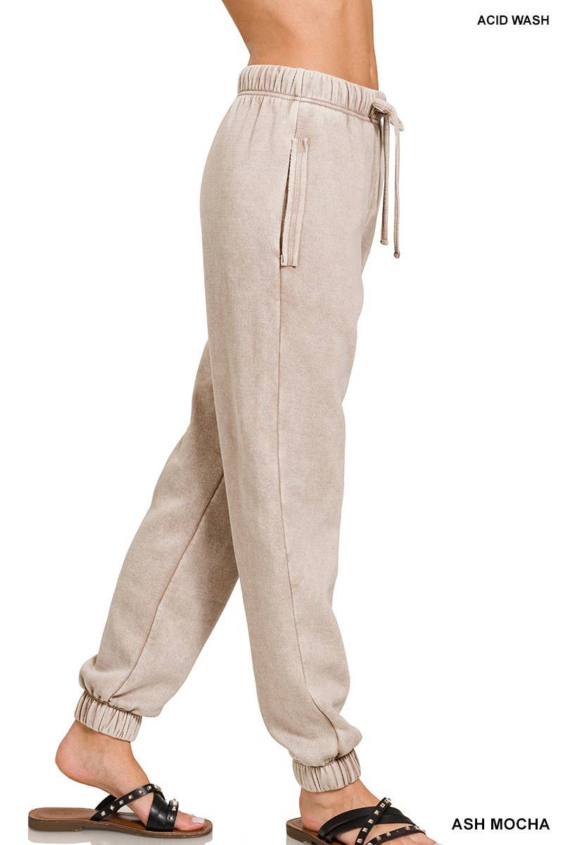 Acid Wash Fleece Sweatpants