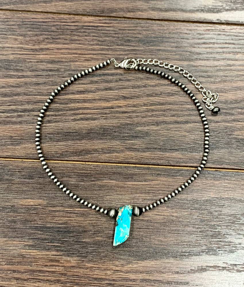 Turquoise Chip Necklace