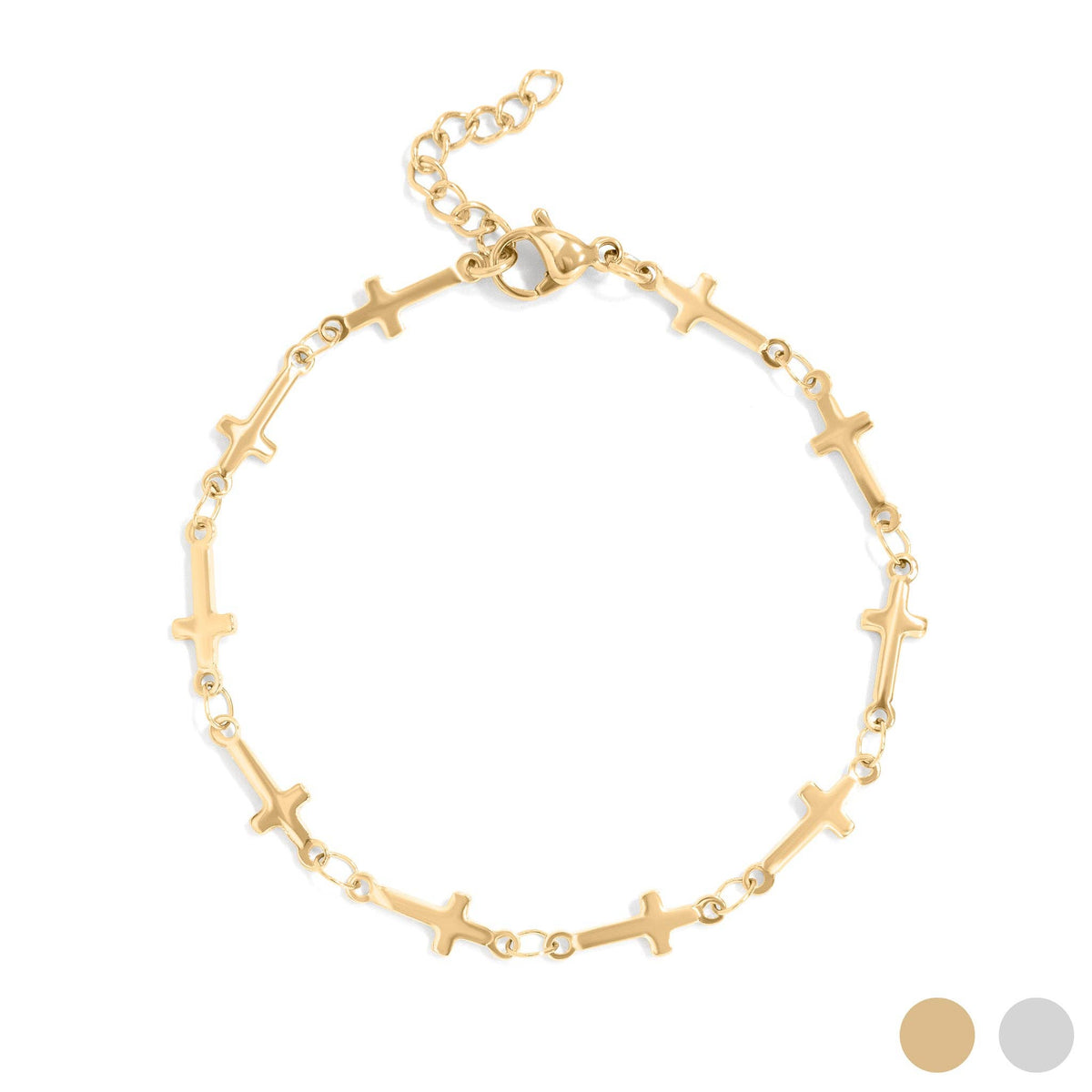 18K Cross Bracelet