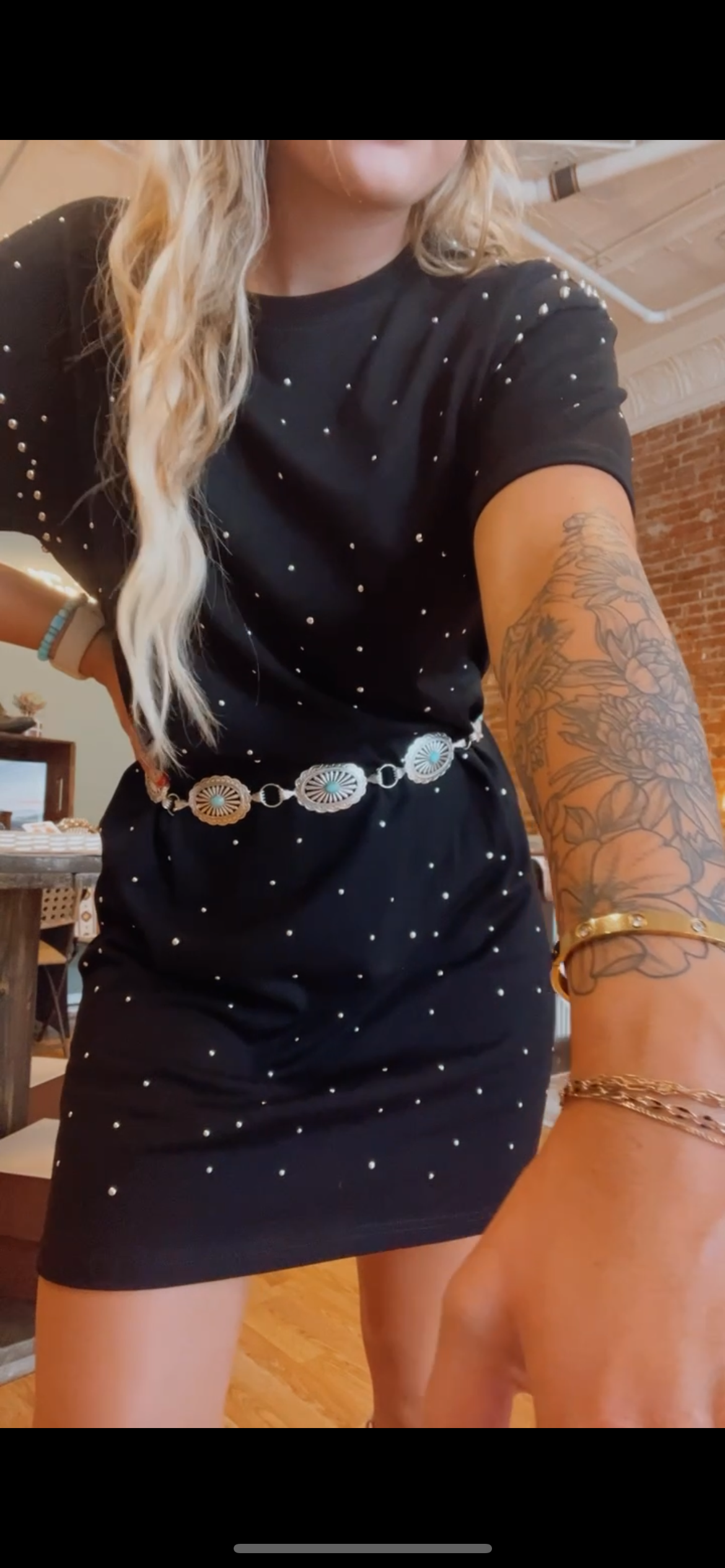 Studded T Shirt Dress