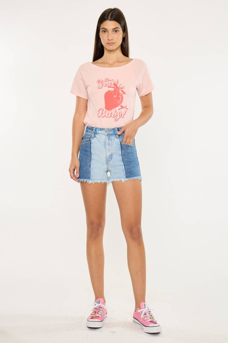 HIGH RISE TWO TONE SHORT