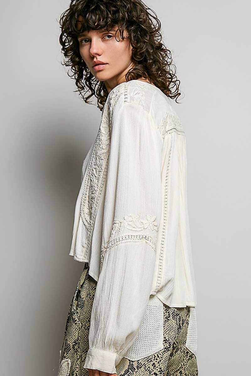 Ivory Crochet Top