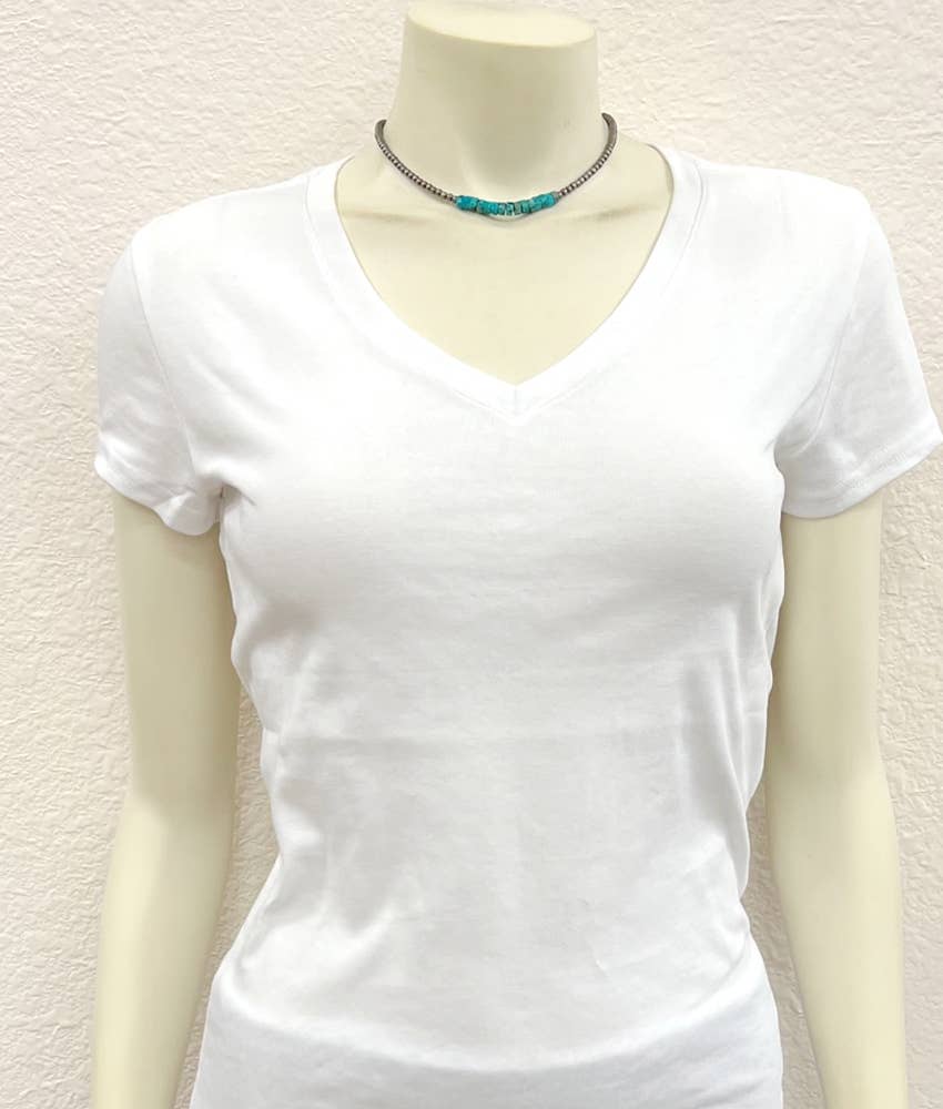 Stone and Pearl Necklace