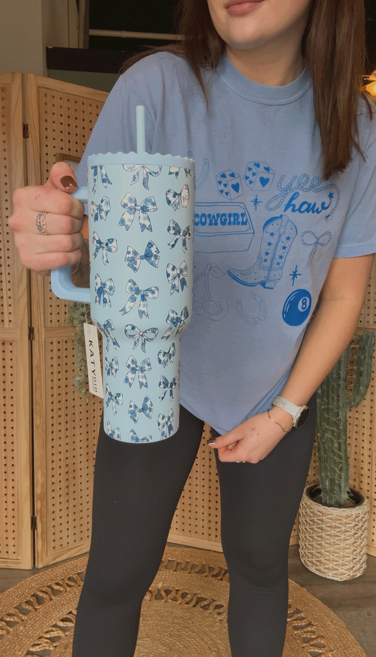 Baby Blue Bows Tumbler