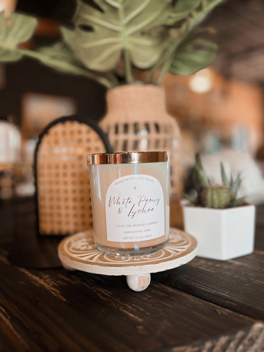 White Peony & Lychee Candle