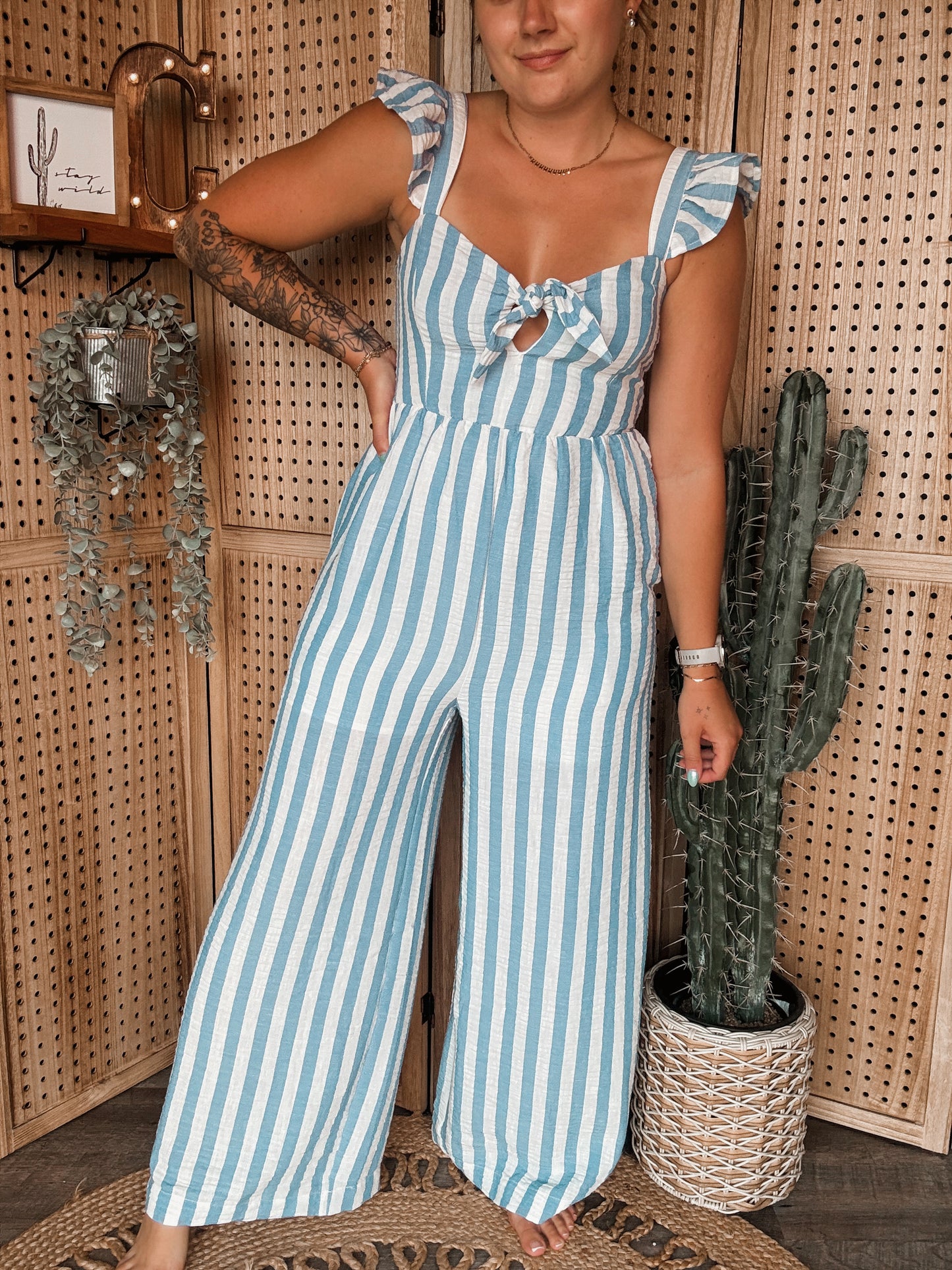Lighthouse Striped Jumpsuit