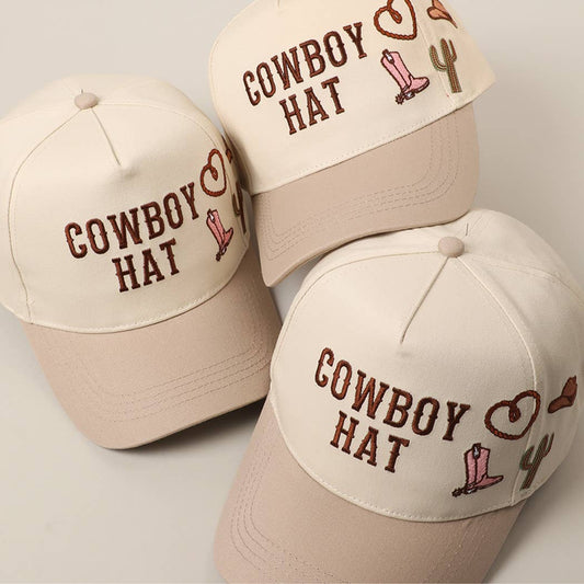 Cowboy Hat Embroidery Trucker Hat