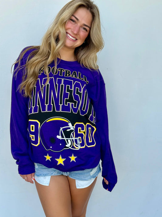 Minnesota Oversized Print Sweatshirt