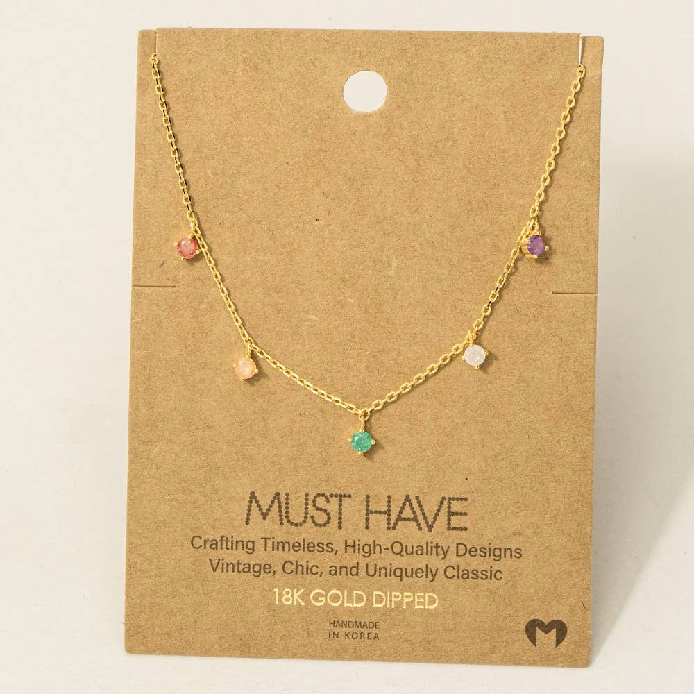 Crystal Stud Necklace