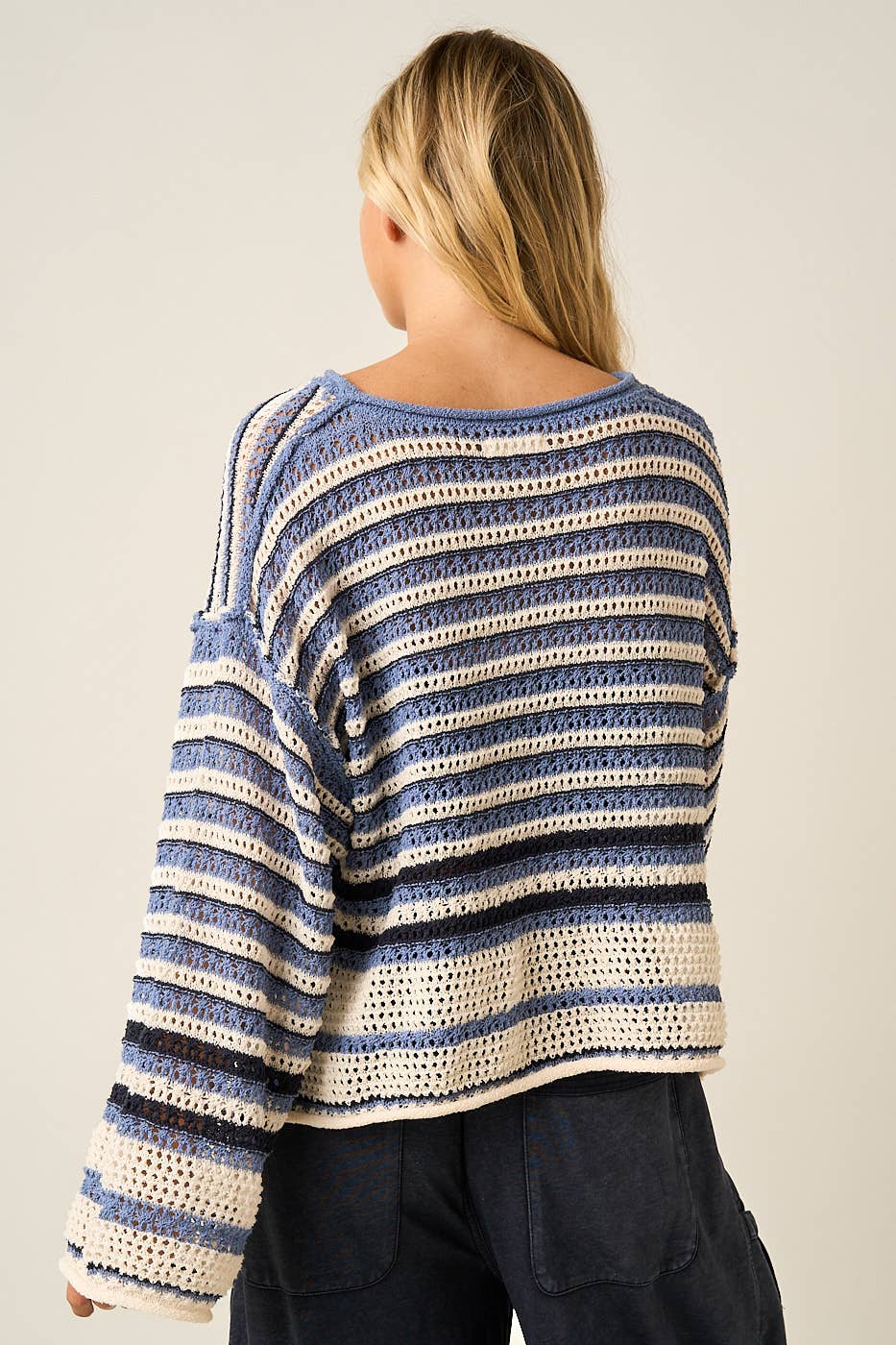 Striped Crochet Sweater