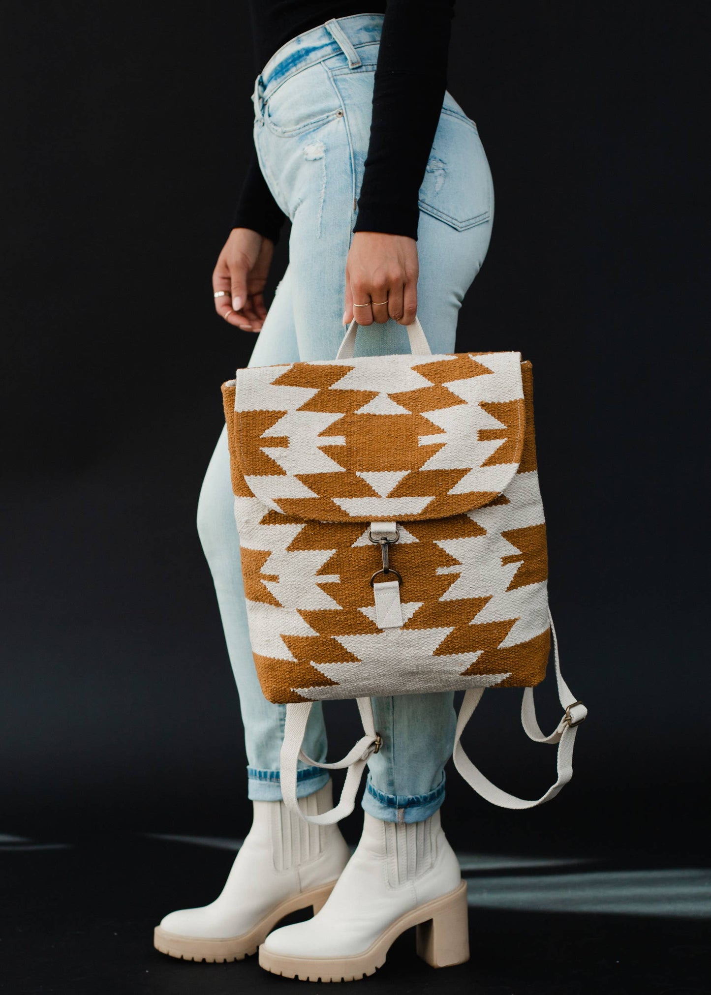 Camel & Cream Aztec Backpack