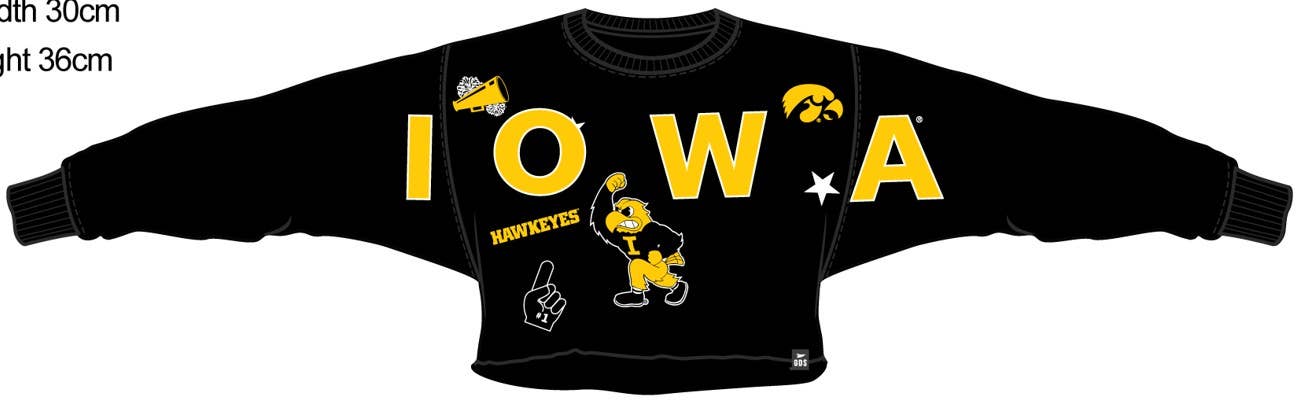 Iowa Patched Up Cropped Longsleeve