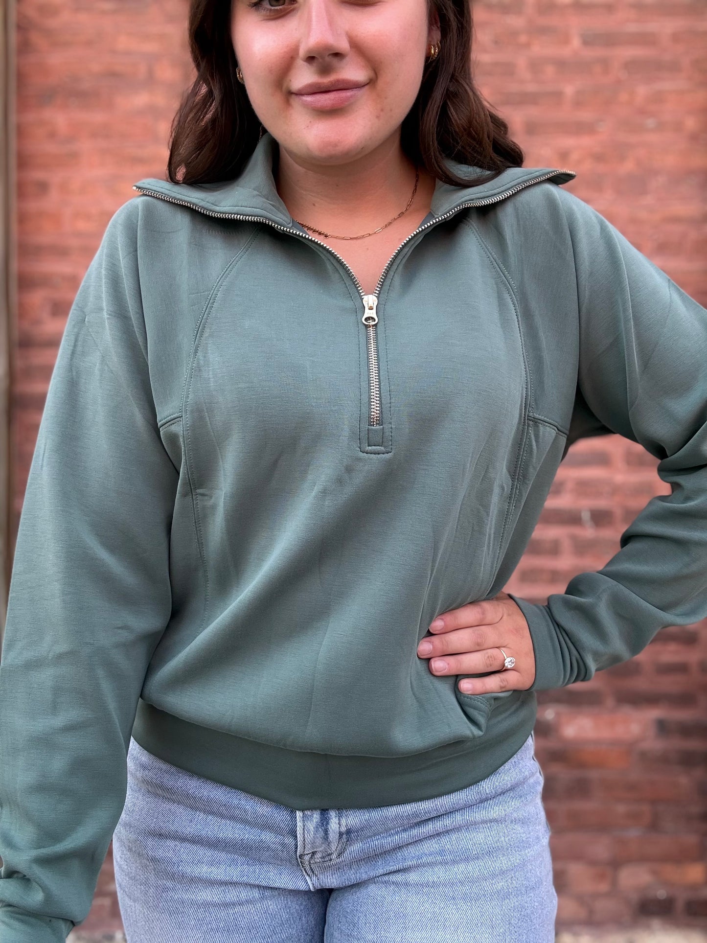 Pine Needle Half Zip