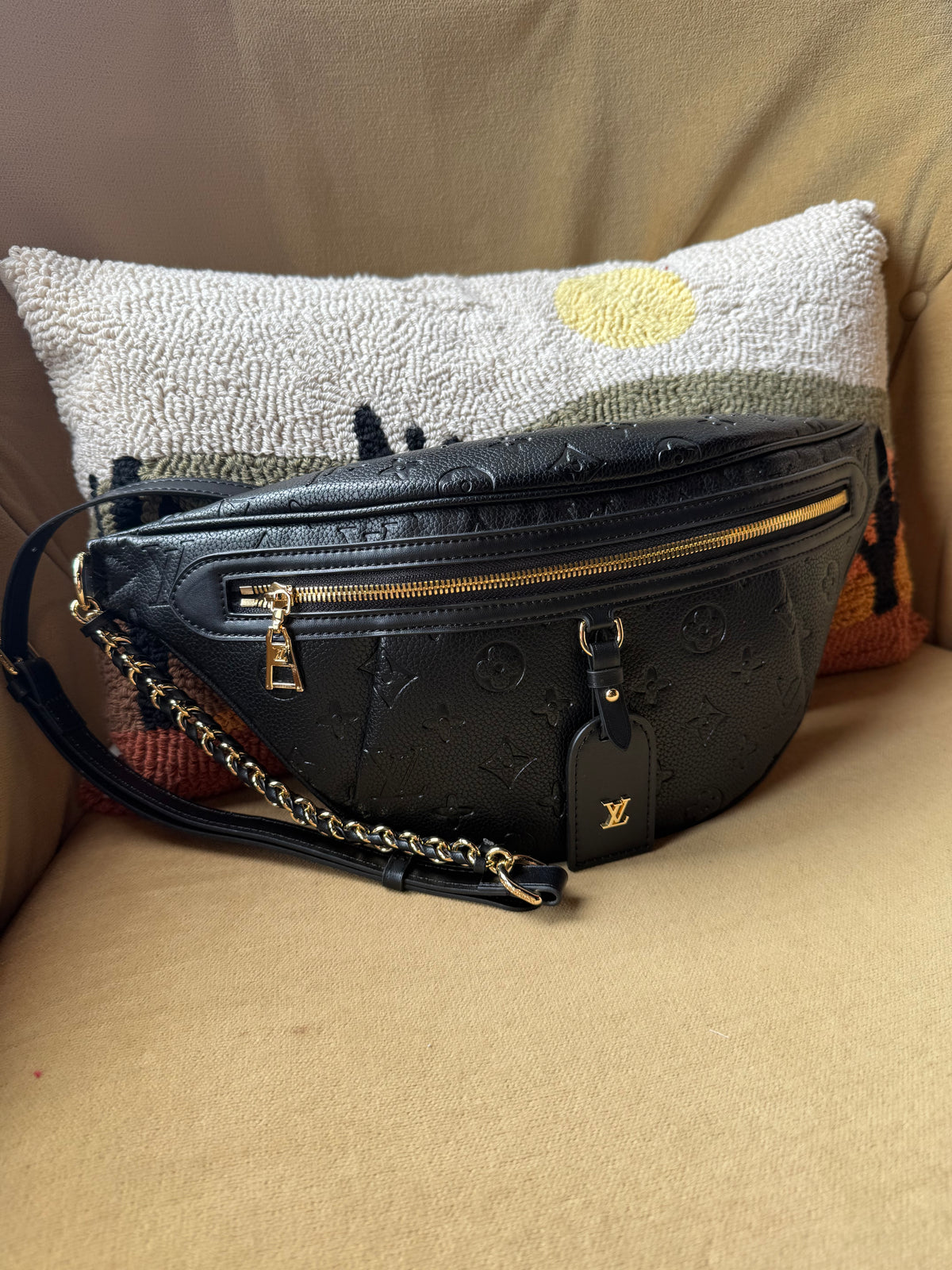 Luxury Black Fanny Bag