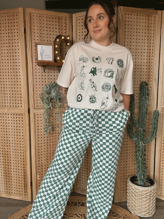 Green Checker Pant