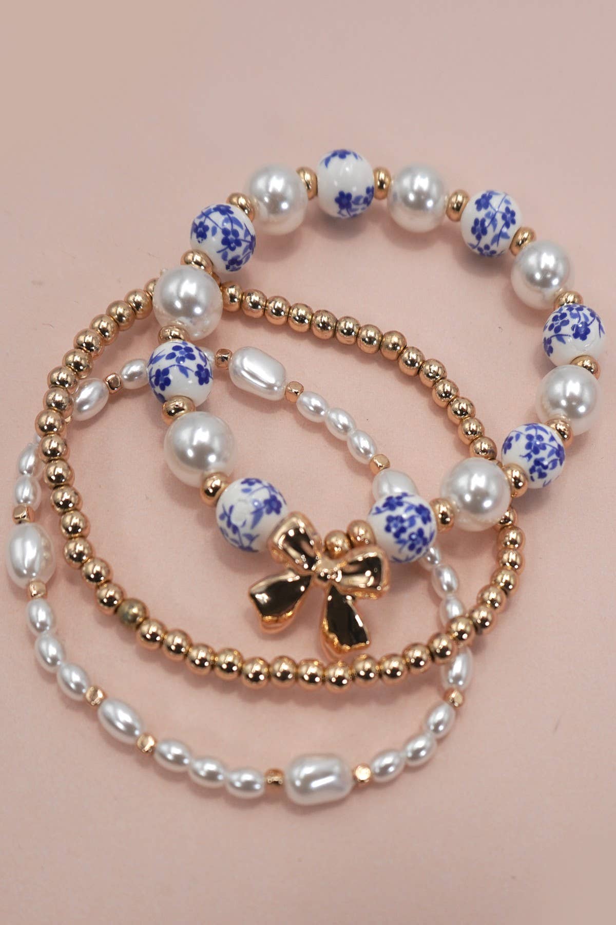 Blue Ceramic Bracelet Set