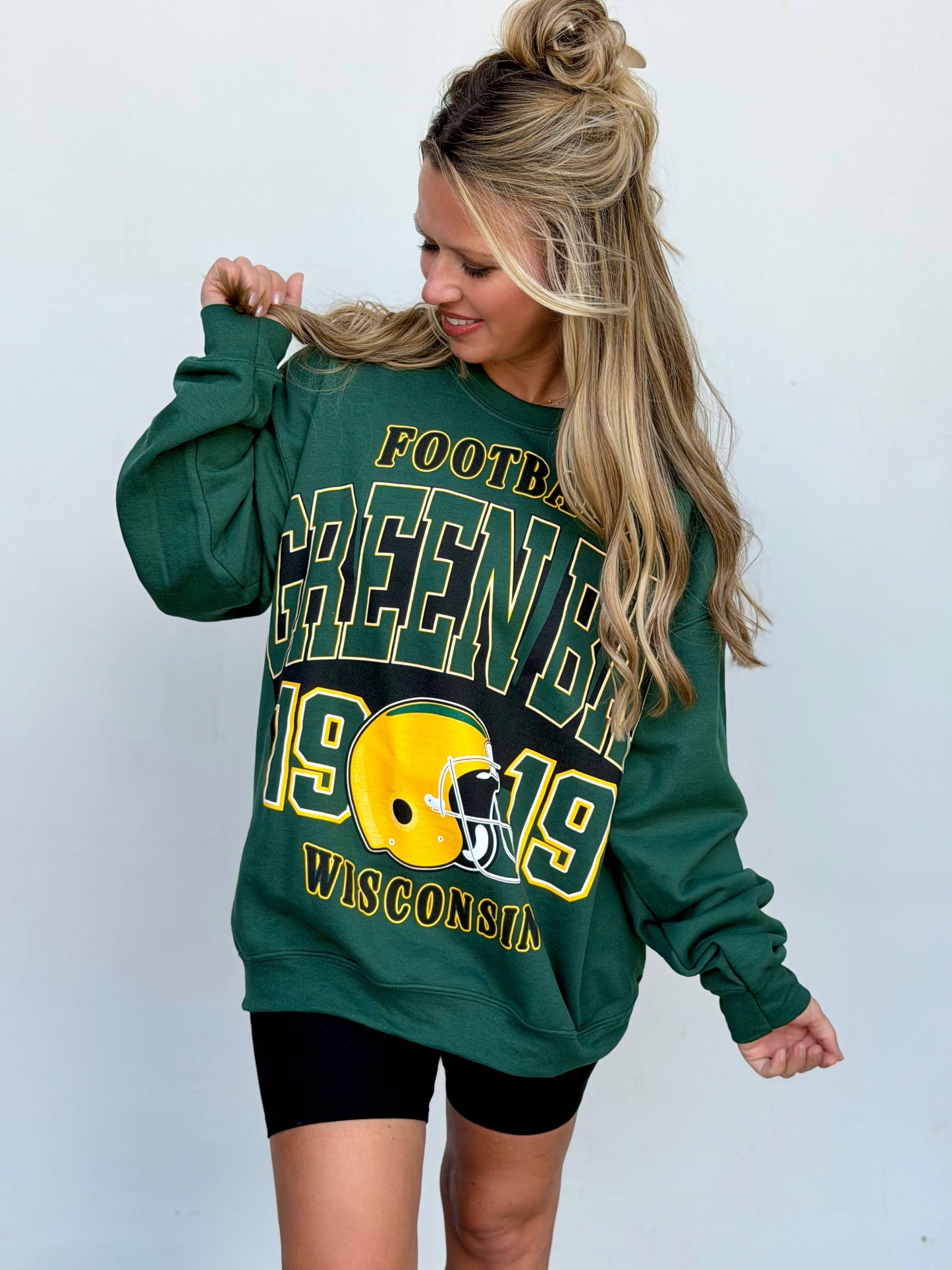 Green Bay Oversized Print Sweatshirt