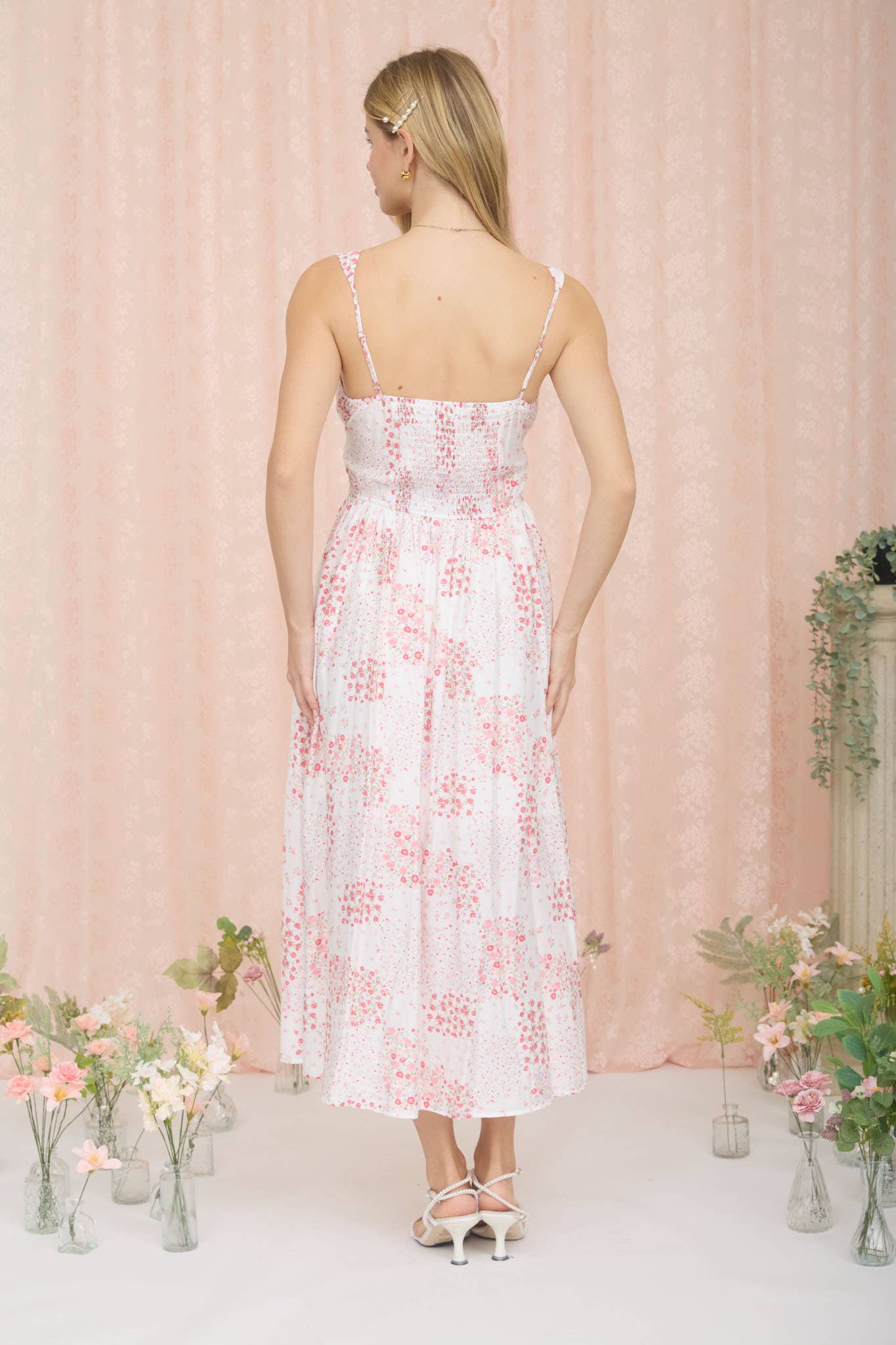 Pink Floral Corset Dress