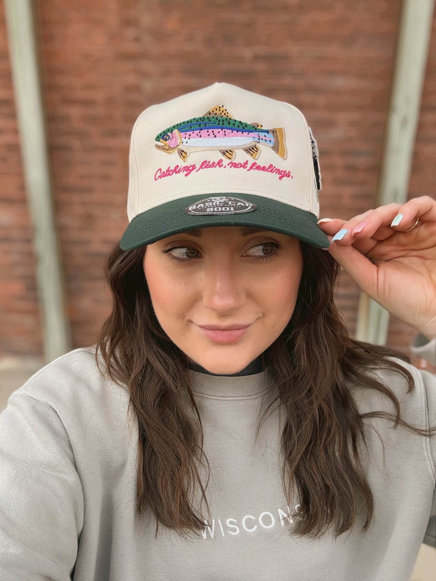 Catching Fish Not Feelings Trucker Hat 