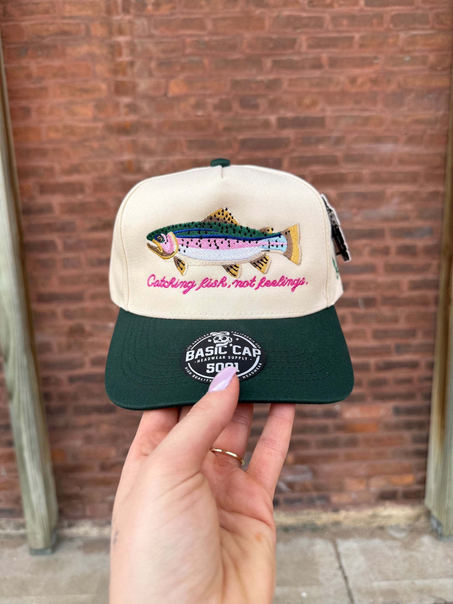 Catching Fish Not Feelings Trucker Hat 