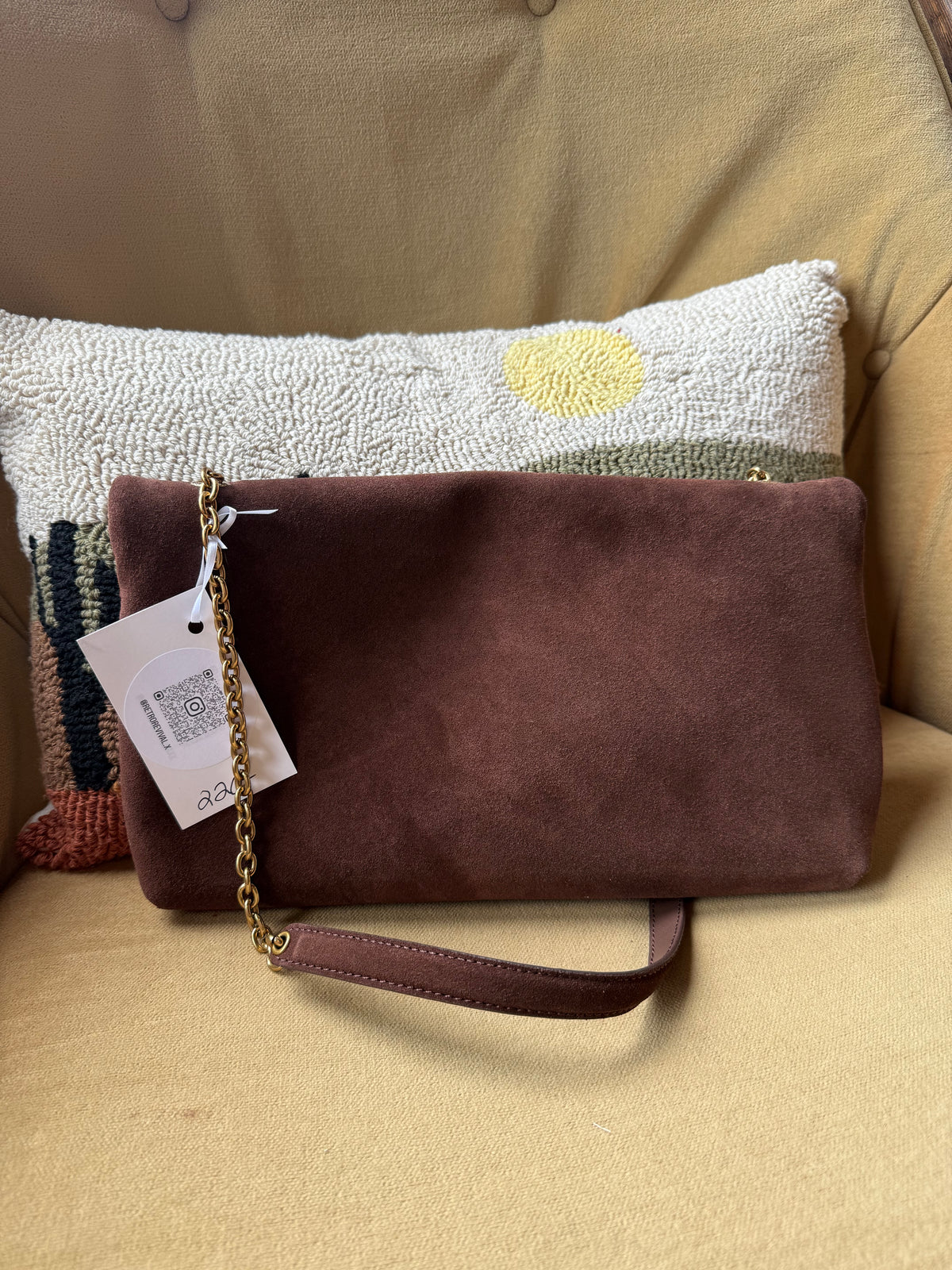 Luxury Chocolate Suede Bag