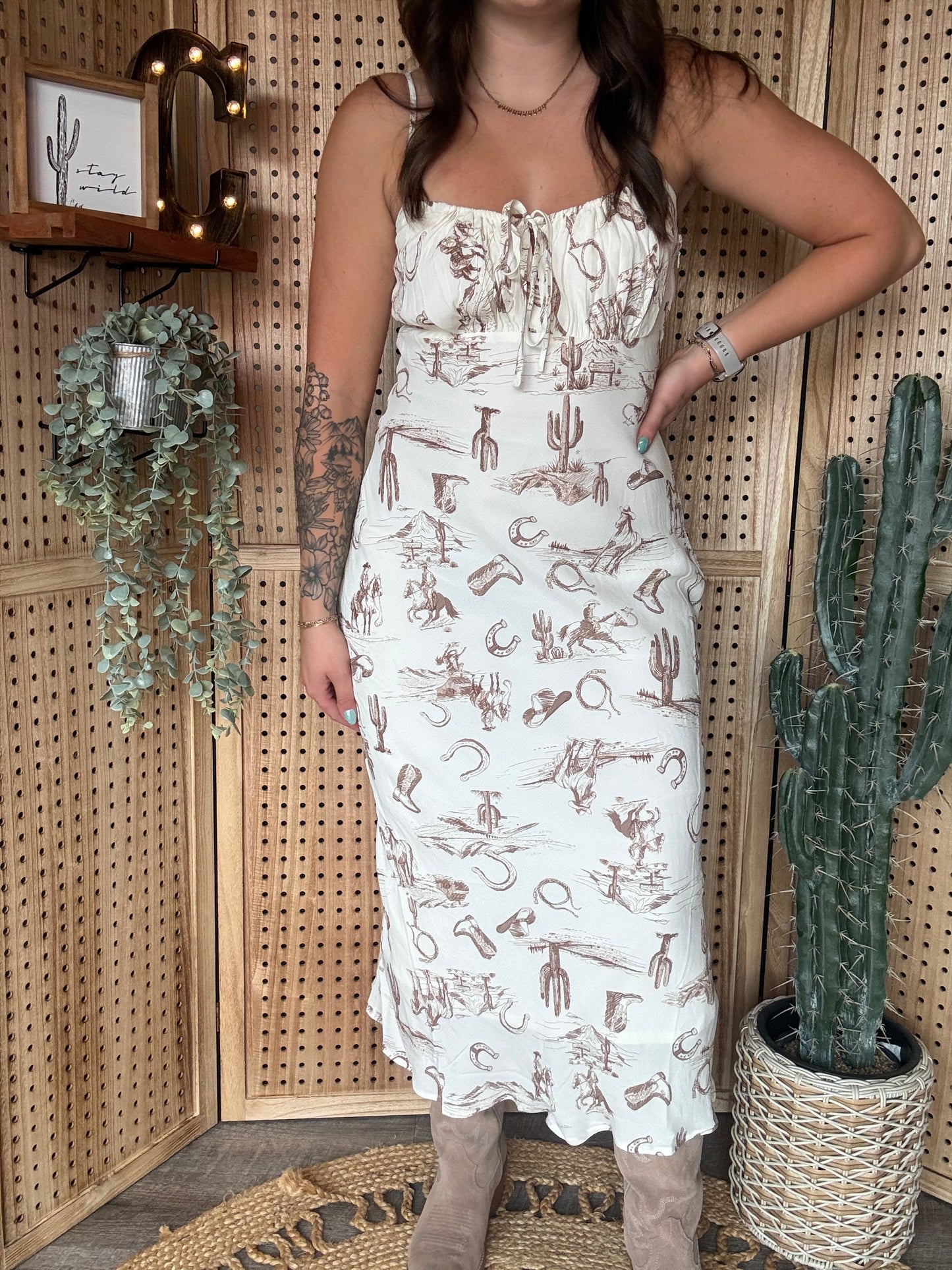 Western Print Dress