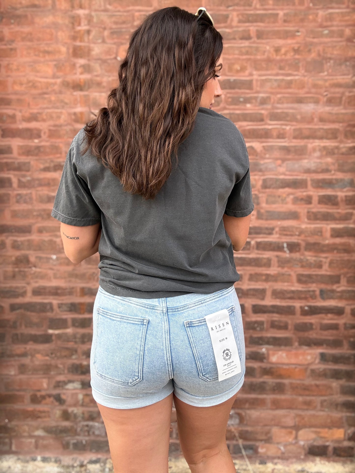 Belted Denim Shorts