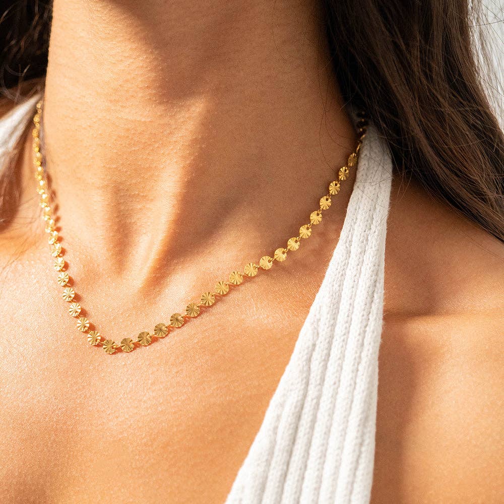 18K Sunburst Necklace