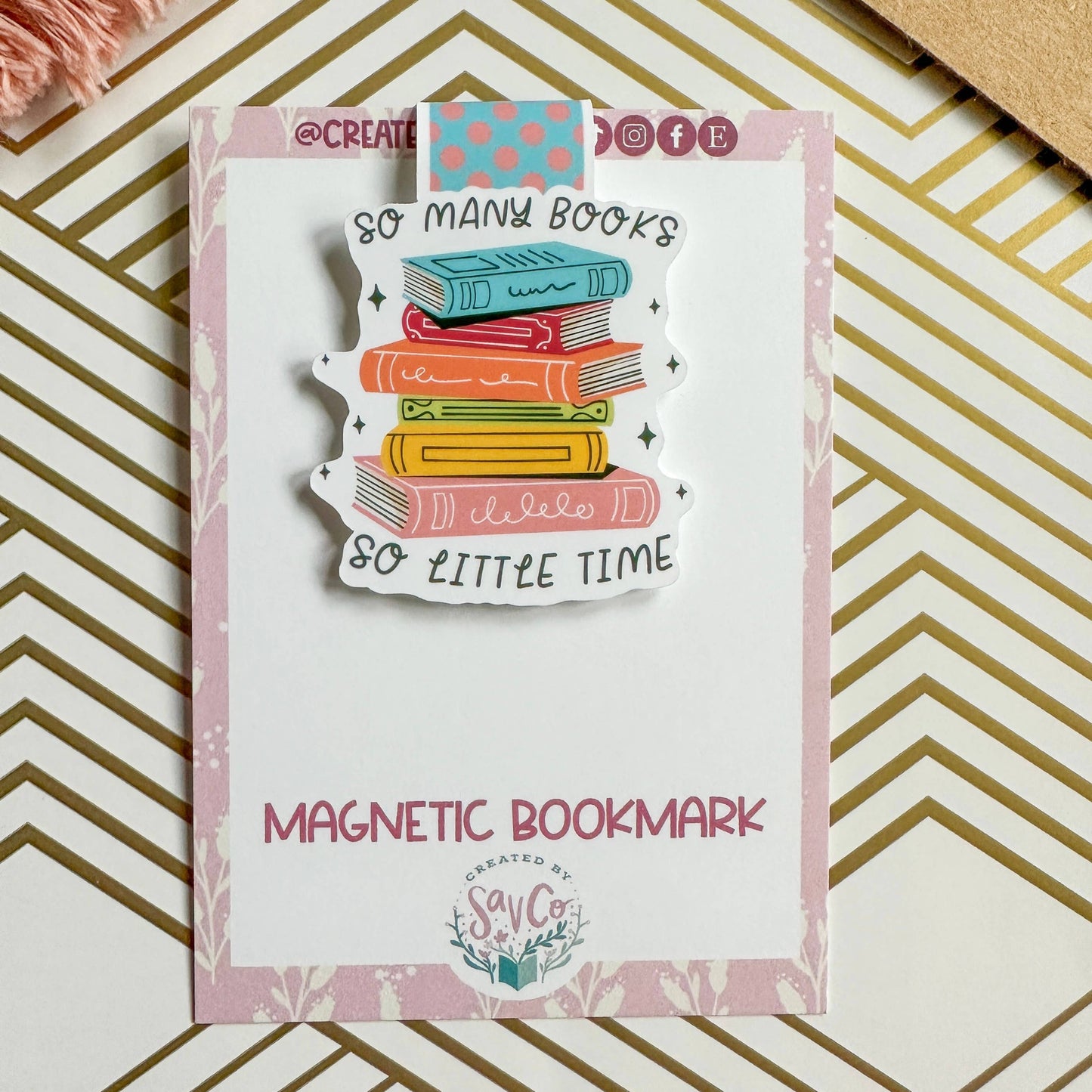 So Many Books Magnetic Bookmark